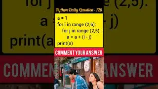 Python Daily Question - 126 #python #code #viral #youtubeshorts #shorts #short #youtube #code #india