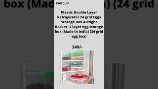 Plastic Double Layer Refrigerator 24 grid Eggs Storage Box Airtight Basket ||