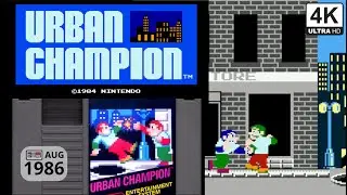 Urban Champion (Nintendo, Aug 1986) - NES Gameplay 4K