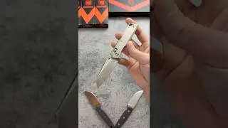 THINNEST Titanium KNIFE with crossbar lock?!! 🤯 ULTRA-SLIM EDC!! #edc #knife #shorts