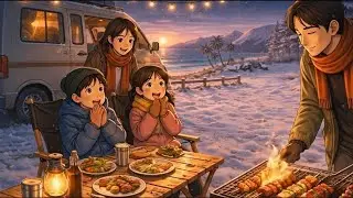 A Cozy Family Night in the Snow | Peaceful Camper Van Story