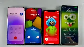 Incoming Call Samsung Galaxy S20 Plus + Samsung A51 + IPhone XR + Redmi 6X