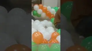 Indian Flag making with balloon #flag #india #shortvideo #viral #short