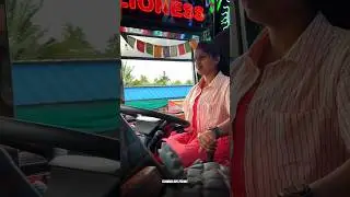 Tourist bus Girl driving video 😻💖🔥| mass look heavy watsapp status#shorts