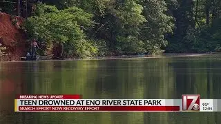 Recovery effort underway at Eno River quarry after teen drowns