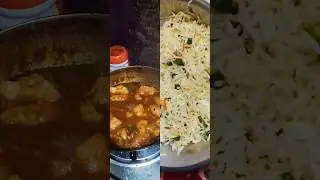 Fried rice & Spicy chilli chicken 🍗 || #shortsfeed #minivlog #shorts #ytshorts #everyone #foodlover