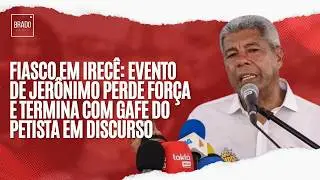 FIASCO IN IRECÊ: JERÔNIMO’S EVENT LOSES STEAM AND ENDS WITH A GAFFE BY THE PETISTA IN HIS SPEECH