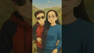 Ghibli style kaisa laga /himanshu&parul #familyvlog #funny #shorts #shortvideos #tranding #doglover
