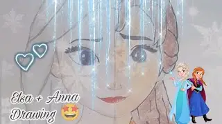 Elsa + Anna drawing @aruzdailylife2833 💓