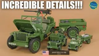 Big Enough? Detailed Willys Jeep with Trailer 1:12 - COBI 2804  (Speed Build Review)