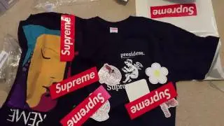 Supreme SS17 Pickup/Unboxing Week 1 'FTP Tee, Abstract Tee, Overdyed Ribbed Beanie'