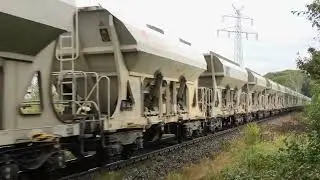 Br 159.008 mit Kieszug unter Volllast zwischen Gro&szlig;enkneten und Ahlhorn am 09.10 2025 
