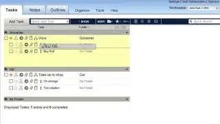 Toodledo Toosday Drag and Drop Subtasks