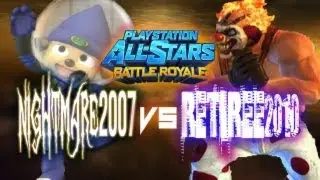 Playstation All-Stars Battle Royale: nightmare2007 vs retiree2010 - PM1 Arena (1v1 Battle)