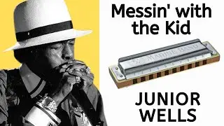 Awesome blues harmonica lesson (Junior Wells  - Messin' with the Kid lick)