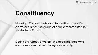 Constituency Meaning
