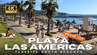 Walking Playa de Las Américas 🇮🇨 Winter Walk in Tenerife South | 4K