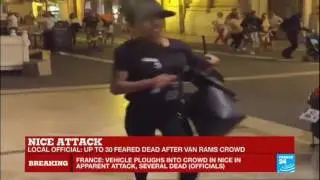 Nice attack: amateur footage shows panic in the streets as truck rams into crowd killing dozens