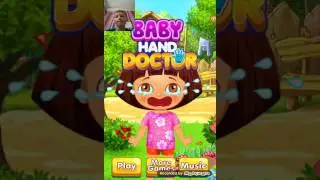Странные игры для девочек часть 1 Baby Hand Doctor
