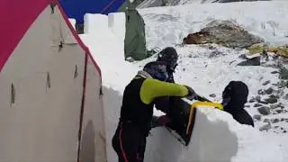 ALEX TXIKON | A defensive wall for the wind at the K2 Base Camp