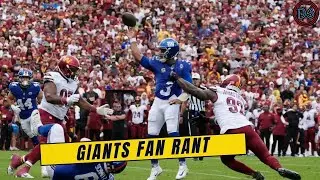 New York Giants lose to Commanders Rant | New Year Same ol' Giants