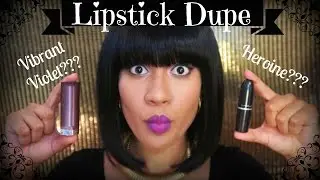 Дубликат помады + свотчи | MAC Heroine против Maybelline Vibrant Violet