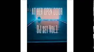 at her open door - 