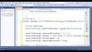 c++/cli windows forms (Show openfiledialog) visual studio code