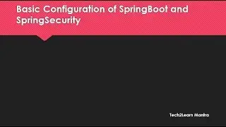 how to use basic configuration of SpringBoothwithSpringMVC