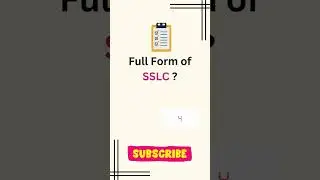 Full form of SSLC ll SSLC ka full form ll Secondary School Leaving Certificate