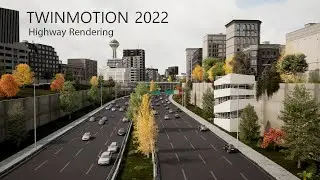 Twinmotion Animation | rendering the entire urban highway | mechanized parking