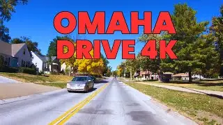 4K Highway Driving Tour | 52nd Street, Omaha, Nebraska, USA | Nebraska Road Trip | 2024