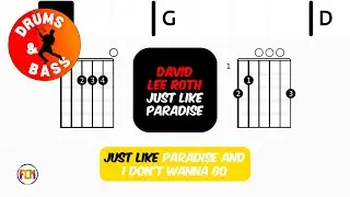 David Lee Roth - Just Like Paradise &bull; Bass & Drums | Scrolling Guitar Chords & Lyrics