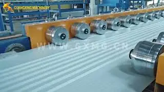Automatic V8 Wall Panel Roll Forming Machine at Factory