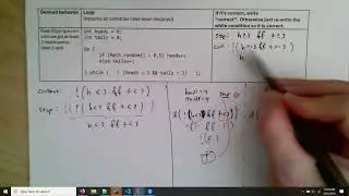De Morgan and while loop scenario walk-throughs