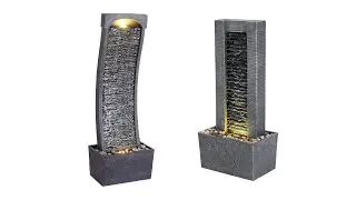 Teamson Modern Curved Waterfall Fountain with LED Light Review | ✅ BEST Indoor Fountains