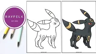 Umbreon Coloring Pages | Rayfelk Printable Coloring Pages | Pokemon Coloring Page