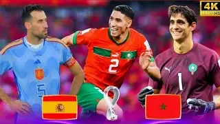 When the Lions visited Qatar Morocco vs. Spain Highlights: Bono's legendary performance #videos 🇲🇦