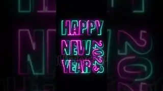 Bright Neon Colors sign that says 2023 for Happy New Year and Christmas Holiday Designs Animated 4k.