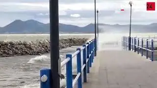 Burrasca al Trasimeno, vento e onde si scatenano sul lago