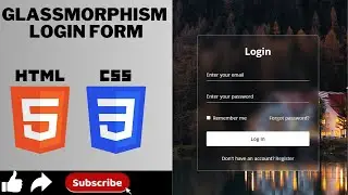 Animated Glassmorphism Login Form using Html & CSS | Login Form using Html, CSS