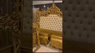 chinioti poshish bed set. golden deco paint.              03317704243
