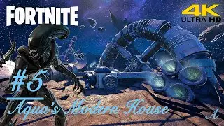 Fortnite Creative - Alien Crashed space station Fallout 76 inspired build (Aqua's Modern House #5)