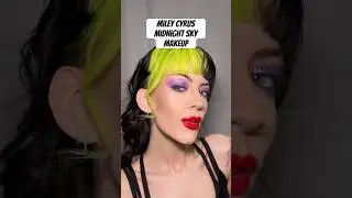 Miley Cyrus Midnight Sky Makeup Transformation💜  #mileycyrus #midnightsky #purplemakeup