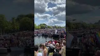 🏳️&zwj;🌈Amsterdam Pride 2022 Saturday Gay Canal Parade. LGBT Party