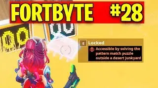 FortByte #28 Accessible by solving the pattern match puzzle outside a desert junkyard LOCATION