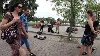 Street music in Mauer park Berlin (2018-07-22) - Pulsar Collective  (GoPro Part2) - filmed by Nora