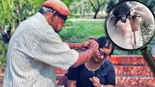 Sadak Pe Ear Cleaning &ndash; Real Indian Experience Deep Ear Cleaning Gone Right &ndash; Satisfying Results 