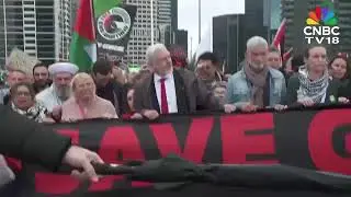 Wikileaks founder Julian Assange led huge march for Gaza 👏