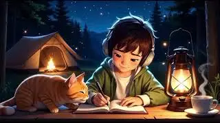 Peaceful Night Study with Music | Cozy Camp Vibes